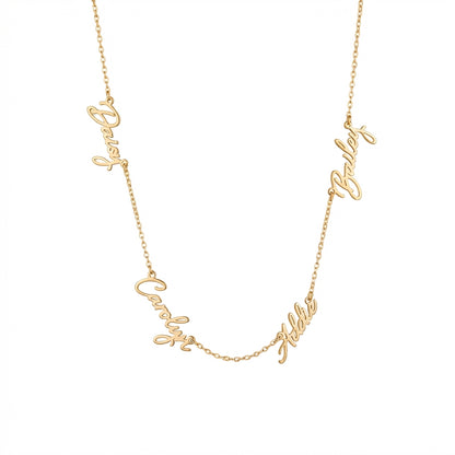 Collier Prénoms Signature - Jusqu’à 5 prénoms personnalisés