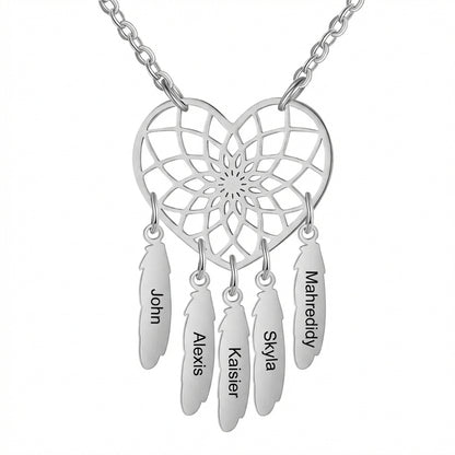Collier Personnalisé - Attrape-Rêves Cœur