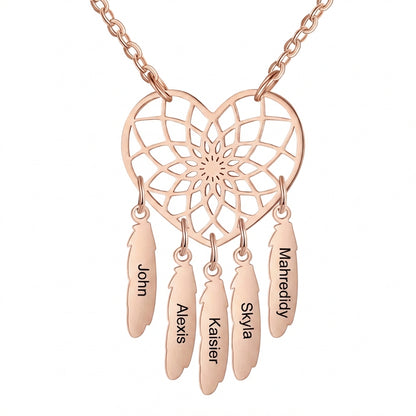 Collier Personnalisé - Attrape-Rêves Cœur