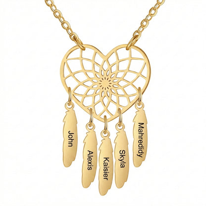 Collier Personnalisé - Attrape-Rêves Cœur