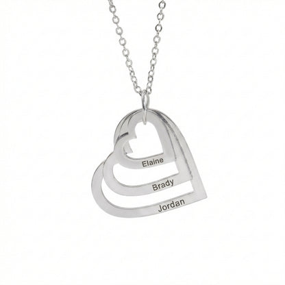 Collier Personnalisé Coeurs Multiples