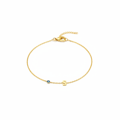 Bracelet Initiales & Pierre de Naissance