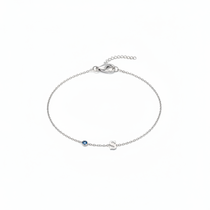 Bracelet Initiales & Pierre de Naissance