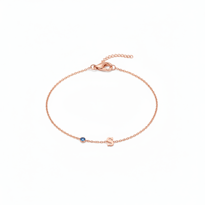 Bracelet Initiales & Pierre de Naissance