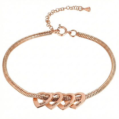Bracelets Personnalisés - Breloque forme de coeur